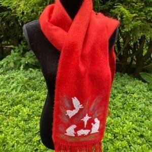 Alpaca Christmas Scarf